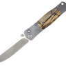 Tesoro Button Lock 3½" — Mammoth Tusk — Blade Down
