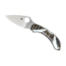 Mammoth Tooth Natural & Mother of Pearl, Spyderco Dragonfly, open