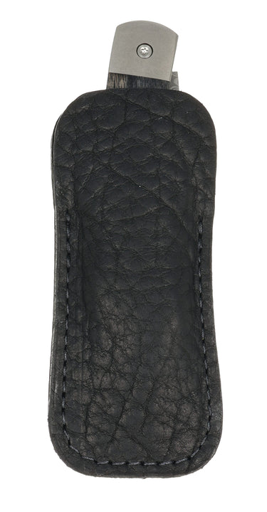 Santa Fe Stoneworks Buffalo Hide Knife Pouches — black, front