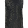 American Buffalo Hide Knife Pouch with Pocket Clip — black, front