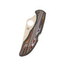 Spyderco Delica, Serrated Edge, Rare Corvette Fordite, closed