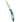 Spyderco Police, Serrated Edge, Bonita Blue Turquoise with Mother of Pearl Web Inlay, open