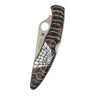 Spyderco Police, Serrated Edge, Natural Mammoth Tooth with Mother of Pearl Web Inlay, closed