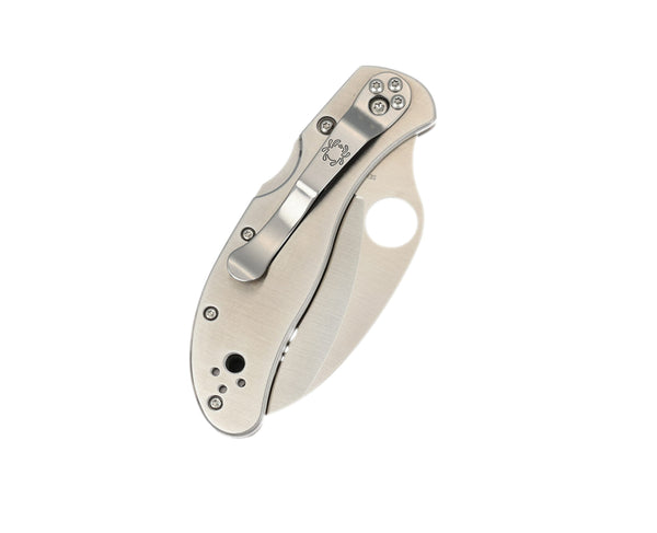 Spyderco Harpy — Serrated Edge | Malachite with Mother of Pearl Sweeps Inlay