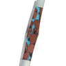 Two-Blade Tuxedo Knife – Vein Turquoise — closed