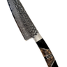 Hammer Damascus 7" Santoku Knife, fossilized mammoth and Jet handle
