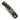 El Rey Damasteel Button Lock — Green Mammoth Tooth / Black Cerakote, Emerald Thumb Stud — Back