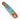 El Rey – Titanium Button Lock Damasteel with Kingman Blue/Green Turquoise, back
