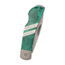 3" Damascus Lockback — Malachite — Closed