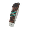 3" Lockback 440C Stainless Steel – Spalted Beech with Malachite — closed