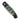 El Rey Damasteel Button Lock — Green Mammoth Tooth / Black Cerakote, Emerald Thumb Stud — Closed