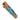 Tesoro Damasteel Button Lock 3½" — Kingman Turquoise #3 / Copper Cerakote, Black PVD Hardware — Closed