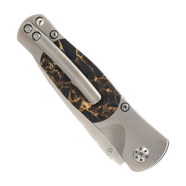 Tesoro Button Lock 3½" — Black Buffalo (GE01-BLK-BUFFALO) — Back