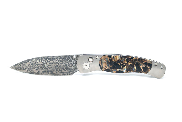 El Rey Damasteel Button Lock Collection W/Pocket Clip