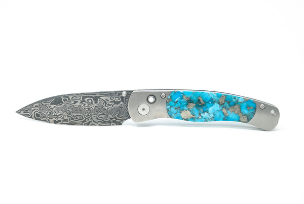 El Rey Damasteel Button Lock Collection W/Pocket Clip
