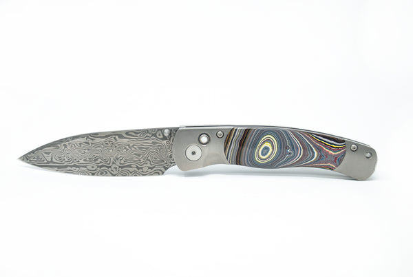 El Rey Damasteel Button Lock Collection W/Pocket Clip