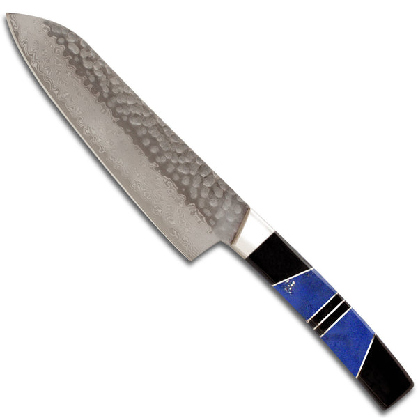 Hammered Damascus Jewelry Collection Santoku 5" Knife