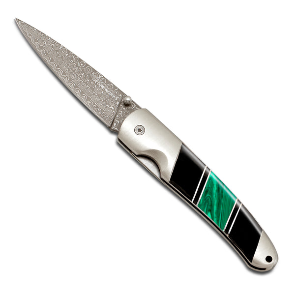 Damascus Collection Jewelry Series 4" Liner Lock Knife with Clip