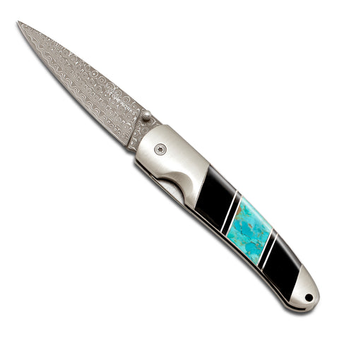 Damascus Collection Jewelry Series 4" Liner Lock Knife with Clip
