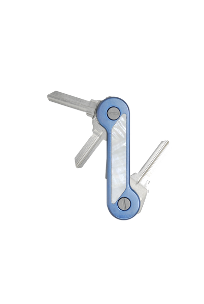 KeyBar- Mother Of Pearl with Blue Anodized Frame