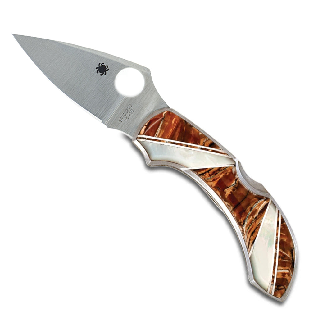 Mammoth Tusk & Mother of Pearl Spyderco Dragonfly