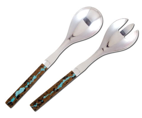 Vein Turquoise Collection Salad Set